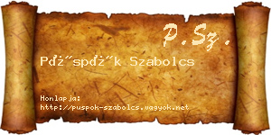 Püspök Szabolcs névjegykártya